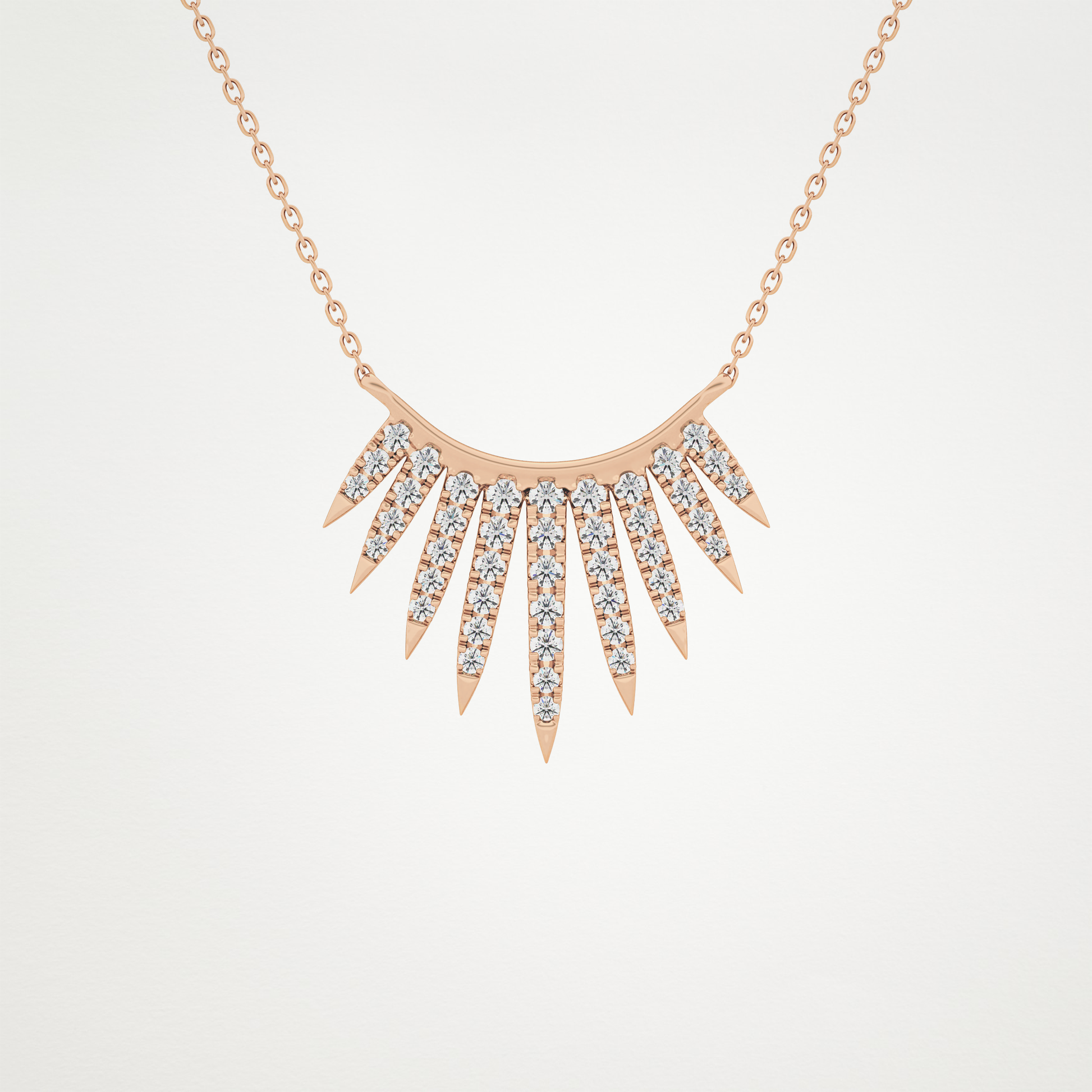 0.426 CT Moissanite Random Necklace in 14K or 18K Solid Gold – DEF Color, VVS Clarity