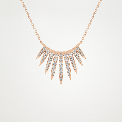 0.426 CT Moissanite Random Necklace in 14K or 18K Solid Gold – DEF Color, VVS Clarity