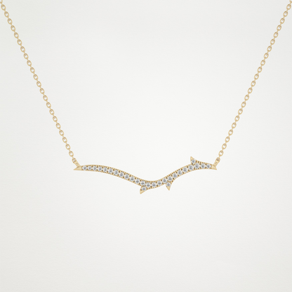 0.123 CT Moissanite Random Necklace in 14K or 18K Solid Gold – DEF Color, VVS Clarity