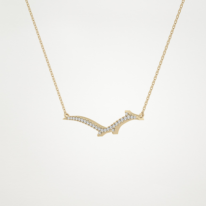 0.123 CT Moissanite Random Necklace in 14K or 18K Solid Gold – DEF Color, VVS Clarity