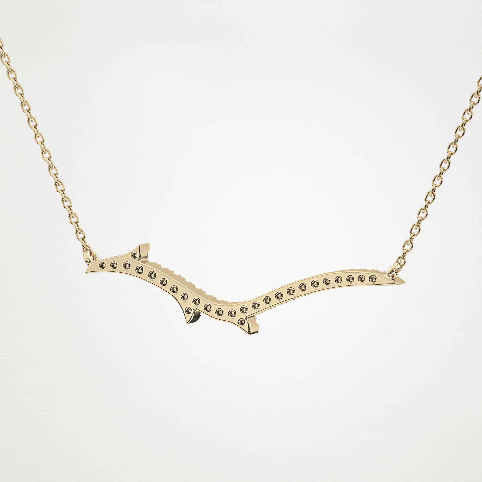 0.123 CT Moissanite Random Necklace in 14K or 18K Solid Gold – DEF Color, VVS Clarity