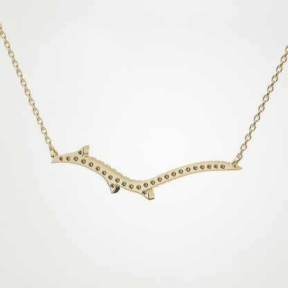 0.123 CT Moissanite Random Necklace in 14K or 18K Solid Gold – DEF Color, VVS Clarity