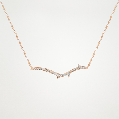 0.123 CT Moissanite Random Necklace in 14K or 18K Solid Gold – DEF Color, VVS Clarity