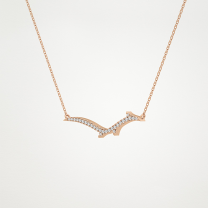 0.123 CT Moissanite Random Necklace in 14K or 18K Solid Gold – DEF Color, VVS Clarity