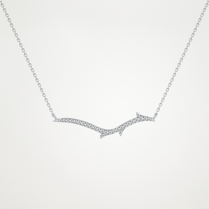 0.123 CT Moissanite Random Necklace in 14K or 18K Solid Gold – DEF Color, VVS Clarity