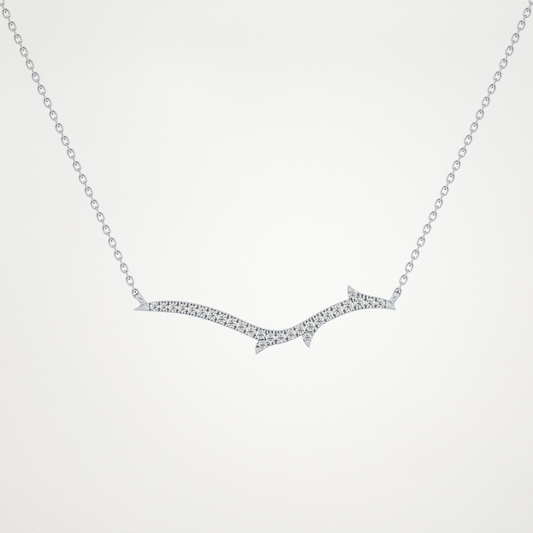 0.123 CT Moissanite Random Necklace in 14K or 18K Solid Gold – DEF Color, VVS Clarity