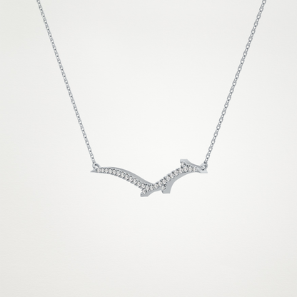 0.123 CT Moissanite Random Necklace in 14K or 18K Solid Gold – DEF Color, VVS Clarity
