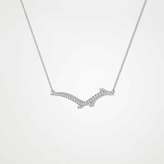 0.123 CT Moissanite Random Necklace in 14K or 18K Solid Gold – DEF Color, VVS Clarity
