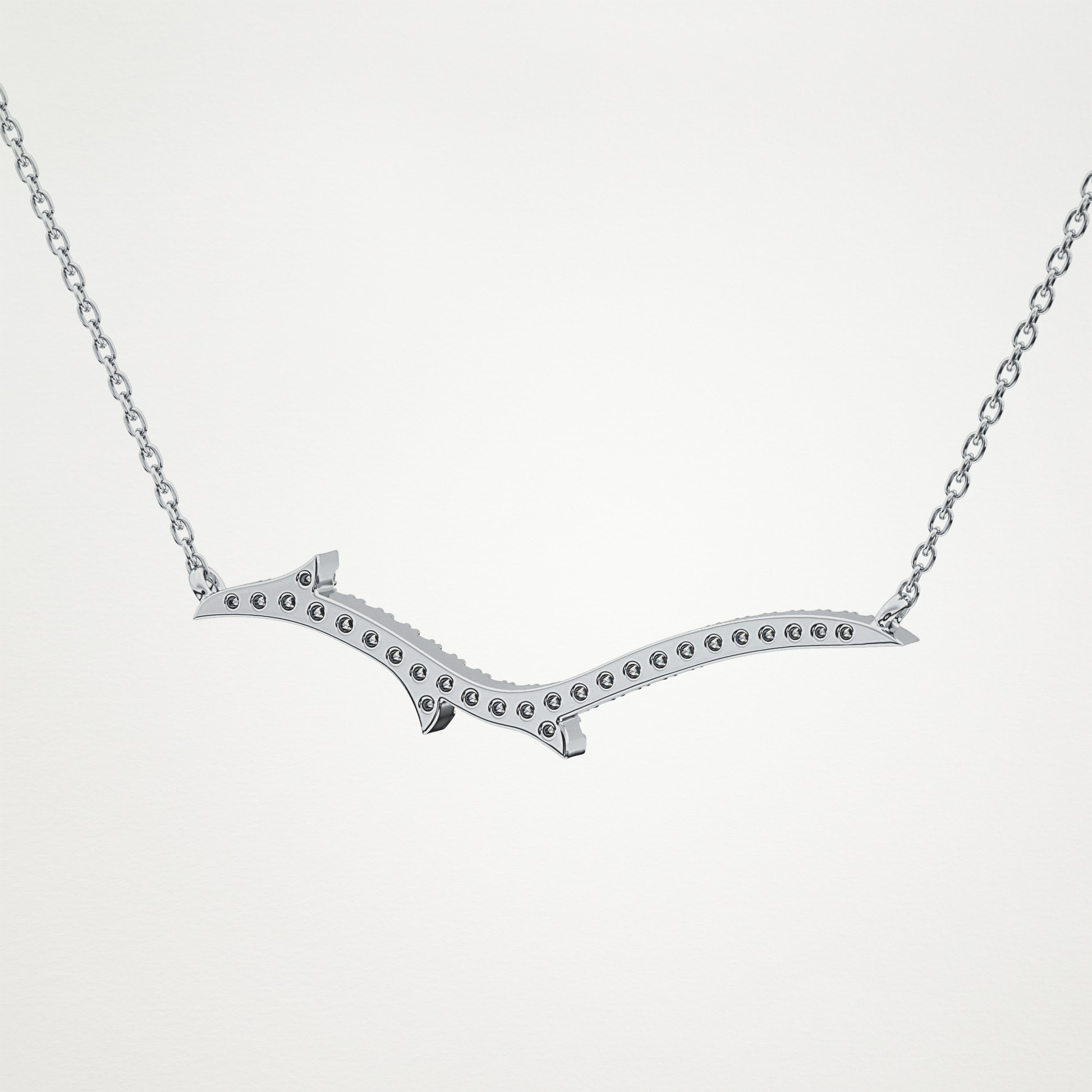 0.123 CT Moissanite Random Necklace in 14K or 18K Solid Gold – DEF Color, VVS Clarity