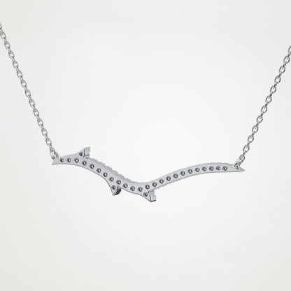 0.123 CT Moissanite Random Necklace in 14K or 18K Solid Gold – DEF Color, VVS Clarity