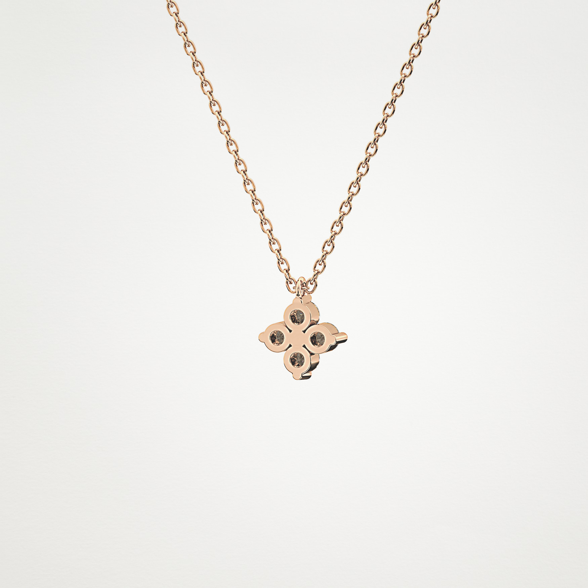 0.16 CT Moissanite Flower Necklace in 14K or 18K Solid Gold – DEF Color, VVS Clarity