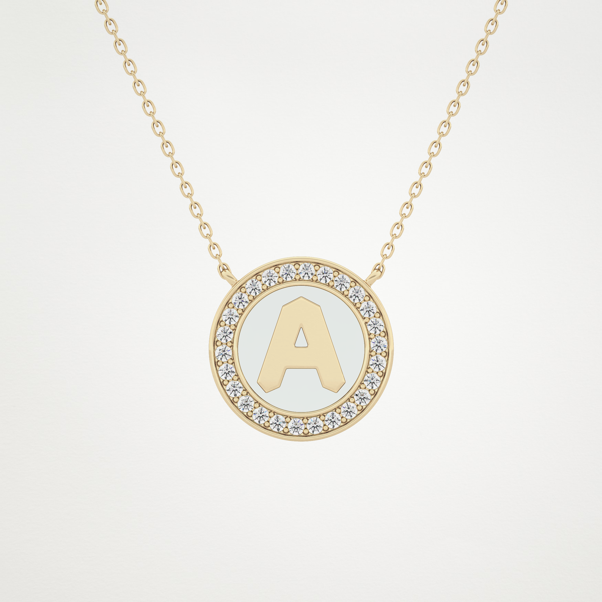 0.17 CT Moissanite Rounded A Necklace in 14K or 18K Solid Gold – DEF Color, VVS Clarity