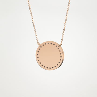 0.17 CT Moissanite Rounded A Necklace in 14K or 18K Solid Gold – DEF Color, VVS Clarity