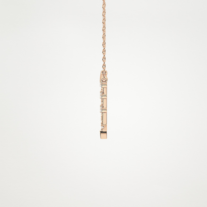 0.128 CT Moissanite V Bar Necklace in 14K or 18K Solid Gold – DEF Color, VVS Clarity 19