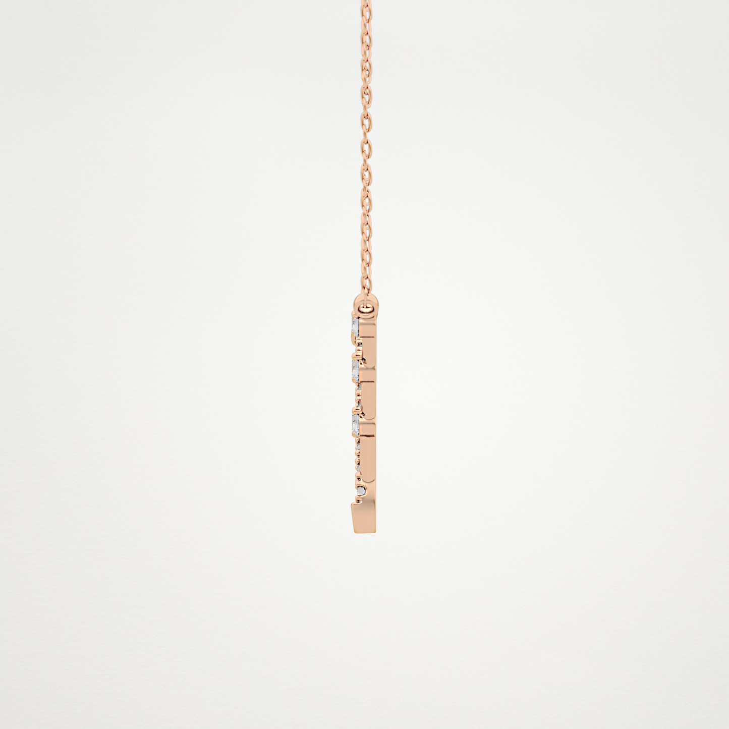 0.128 CT Moissanite V Bar Necklace in 14K or 18K Solid Gold – DEF Color, VVS Clarity 21