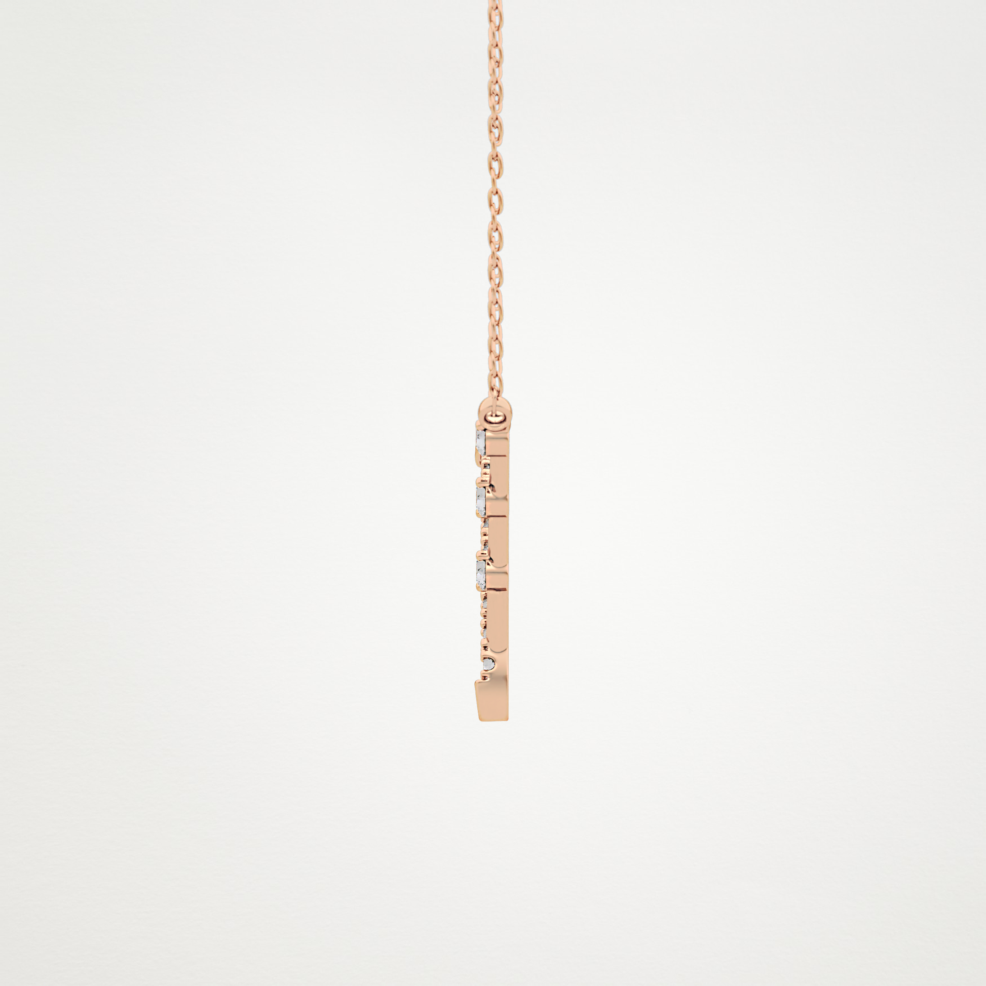 0.128 CT Moissanite V Bar Necklace in 14K or 18K Solid Gold – DEF Color, VVS Clarity 21