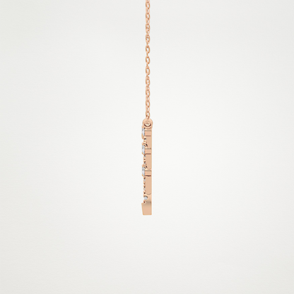 0.128 CT Moissanite V Bar Necklace in 14K or 18K Solid Gold – DEF Color, VVS Clarity 21