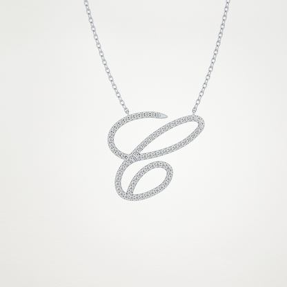 0.144 CT Moissanite C Shaped Necklace in 14K or 18K Solid Gold – DEF Color, VVS Clarity