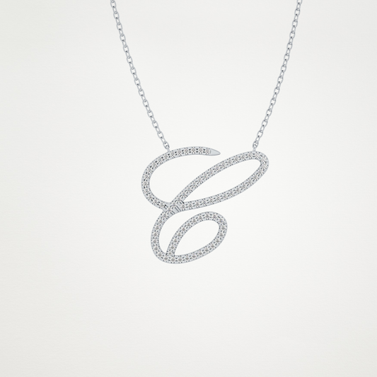 0.144 CT Moissanite C Shaped Necklace in 14K or 18K Solid Gold – DEF Color, VVS Clarity