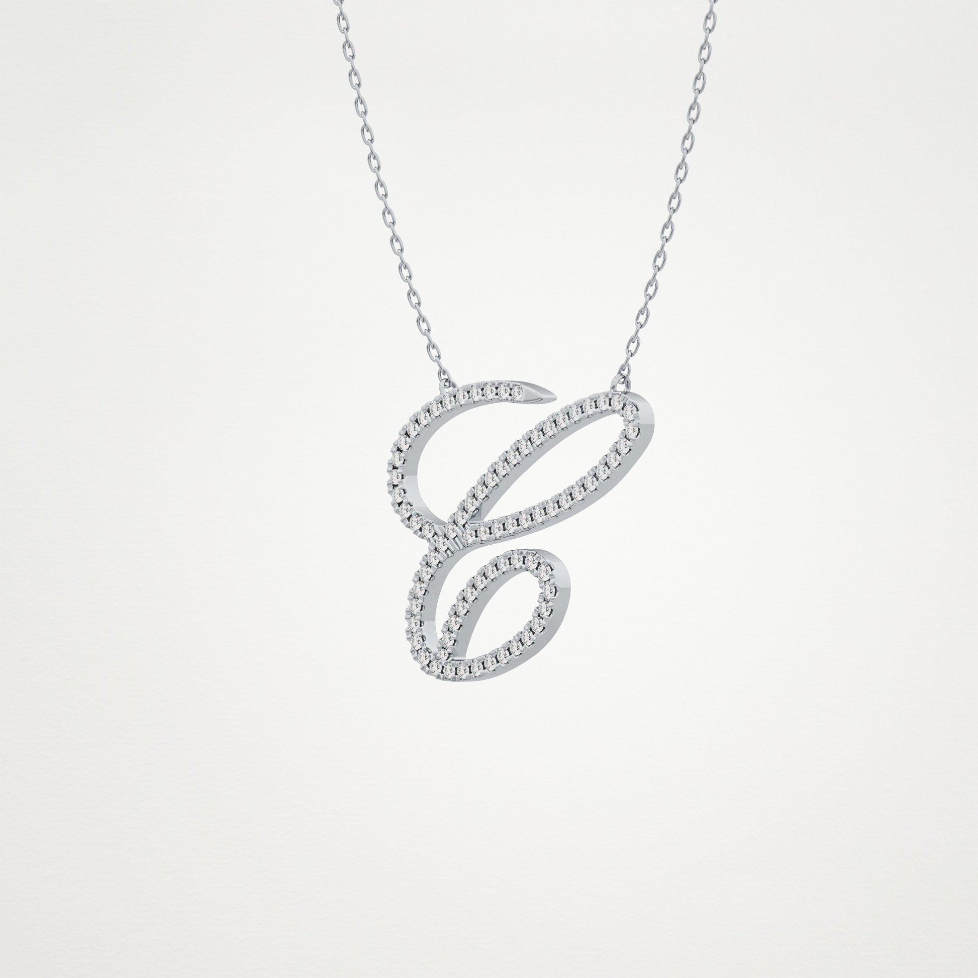 0.144 CT Moissanite C Shaped Necklace in 14K or 18K Solid Gold – DEF Color, VVS Clarity