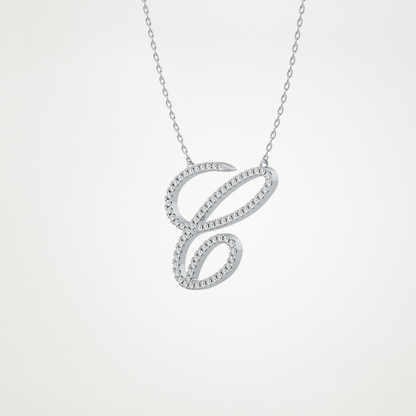 0.144 CT Moissanite C Shaped Necklace in 14K or 18K Solid Gold – DEF Color, VVS Clarity