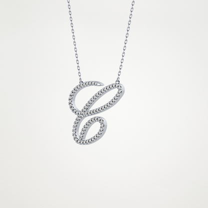 0.144 CT Moissanite C Shaped Necklace in 14K or 18K Solid Gold – DEF Color, VVS Clarity