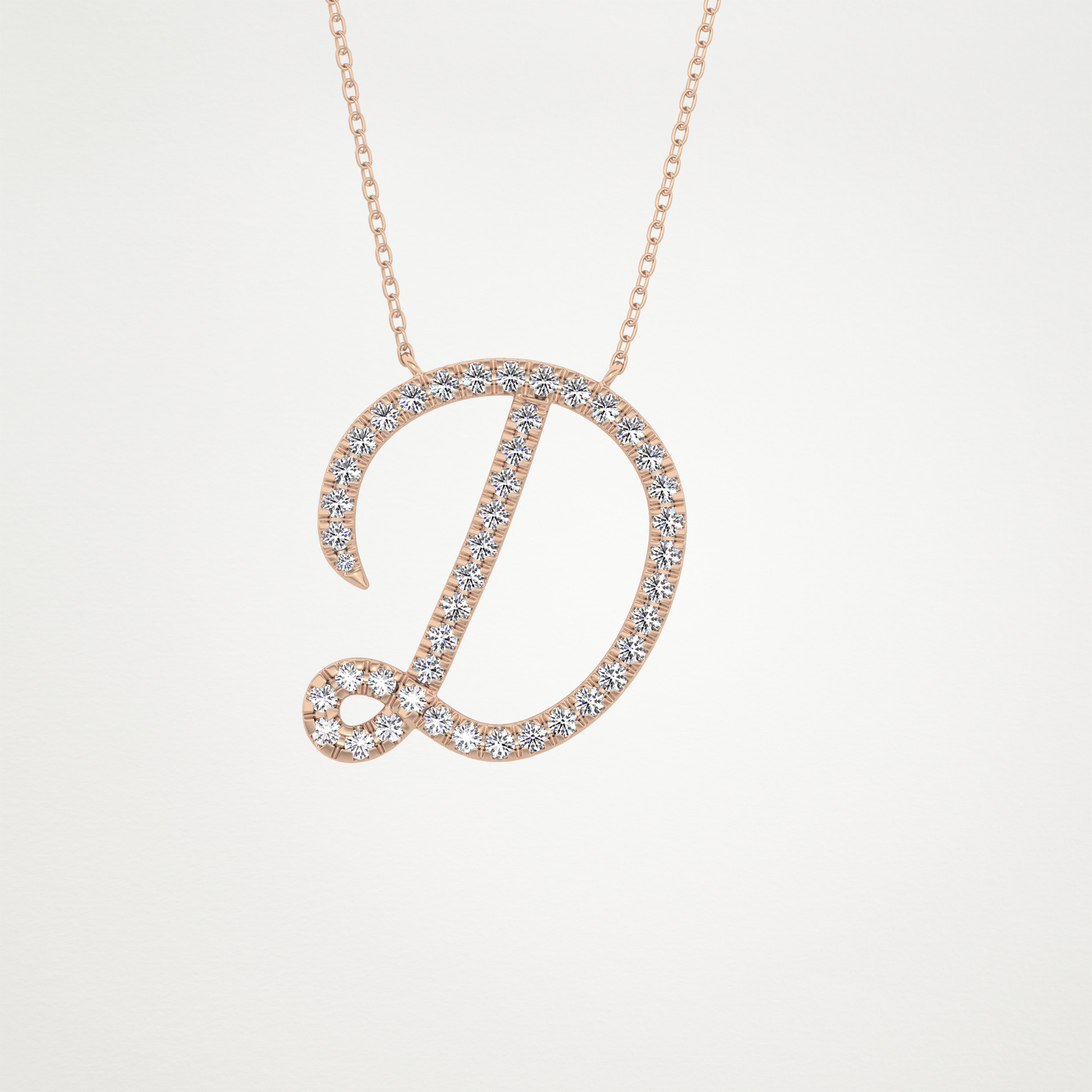 0.435 CT Moissanite D Shaped Necklace in 14K or 18K Solid Gold – DEF Color, VVS Clarity