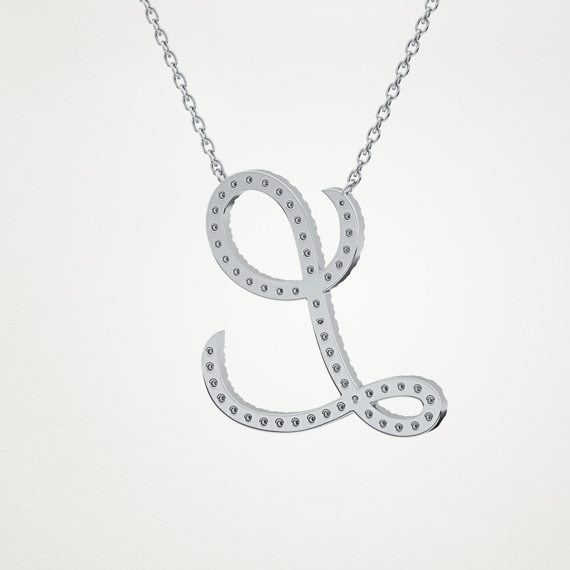 0.198 CT Moissanite L Shaped Necklace in 14K or 18K Solid Gold – DEF Color, VVS Clarity