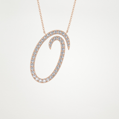 0.473 CT Moissanite O Shaped Necklace in 14K or 18K Solid Gold – DEF Color, VVS Clarity