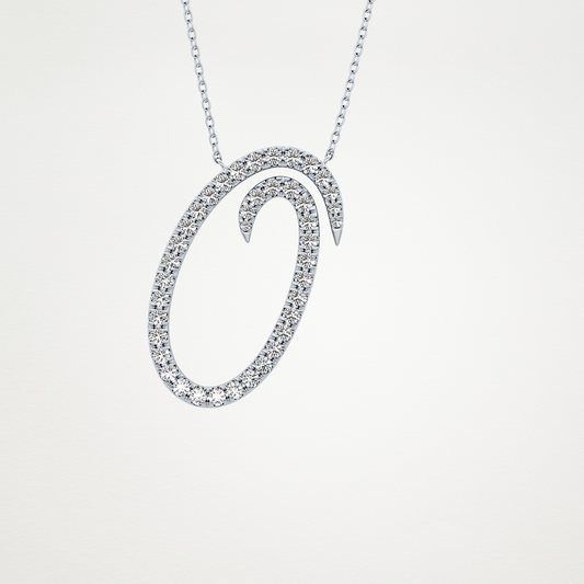 0.473 CT Moissanite O Shaped Necklace in 14K or 18K Solid Gold – DEF Color, VVS Clarity