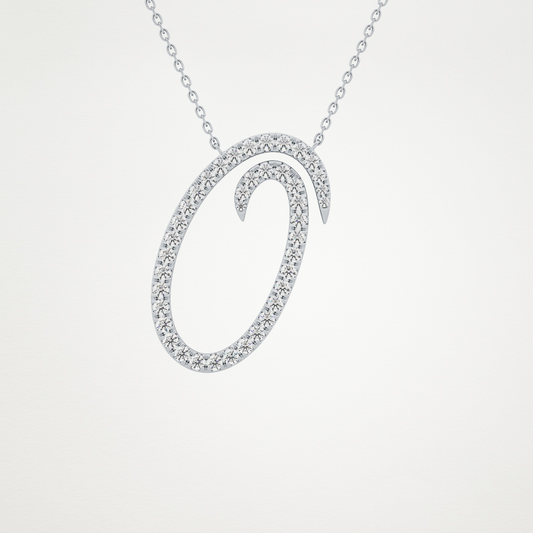 0.473 CT Moissanite O Shaped Necklace in 14K or 18K Solid Gold – DEF Color, VVS Clarity