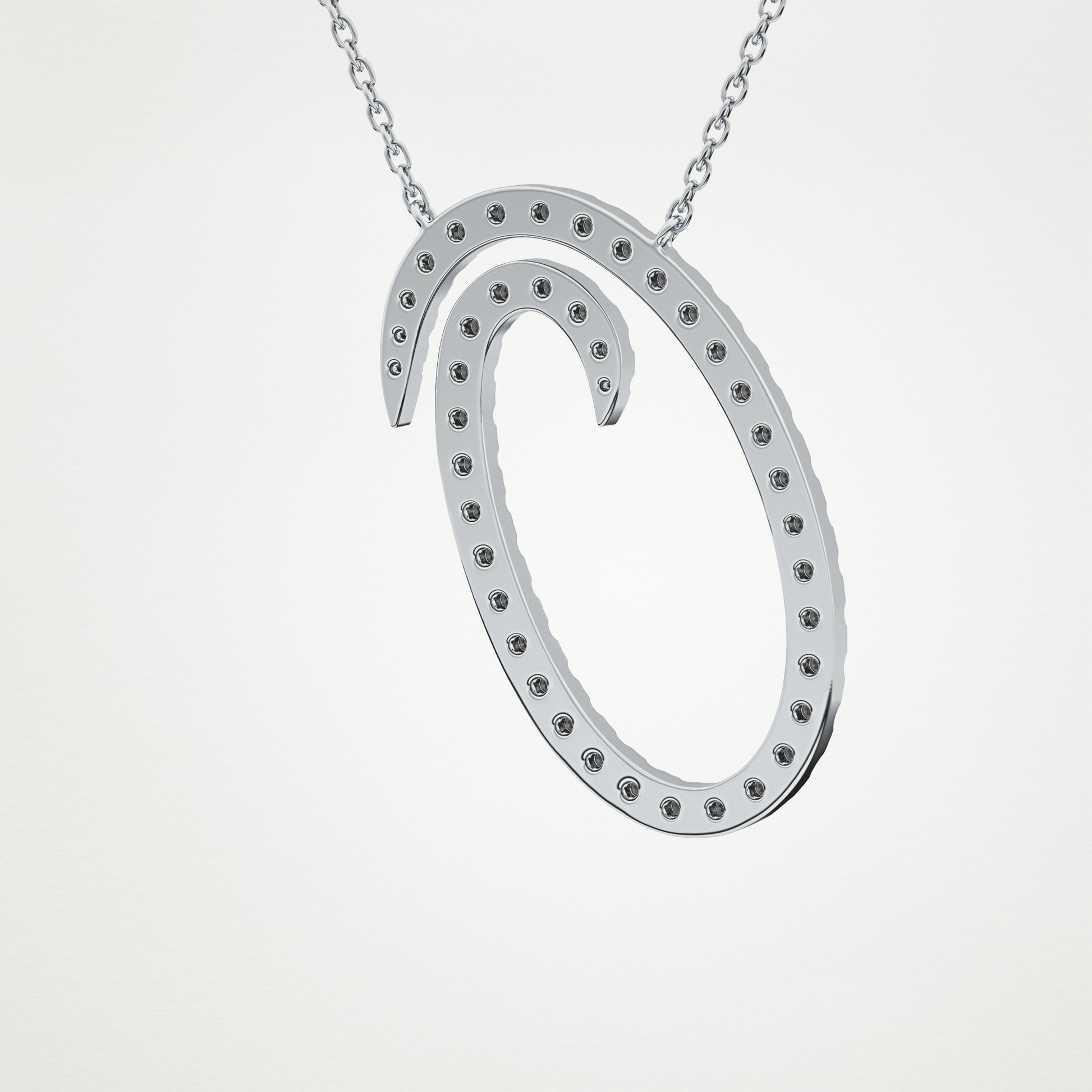 0.473 CT Moissanite O Shaped Necklace in 14K or 18K Solid Gold – DEF Color, VVS Clarity