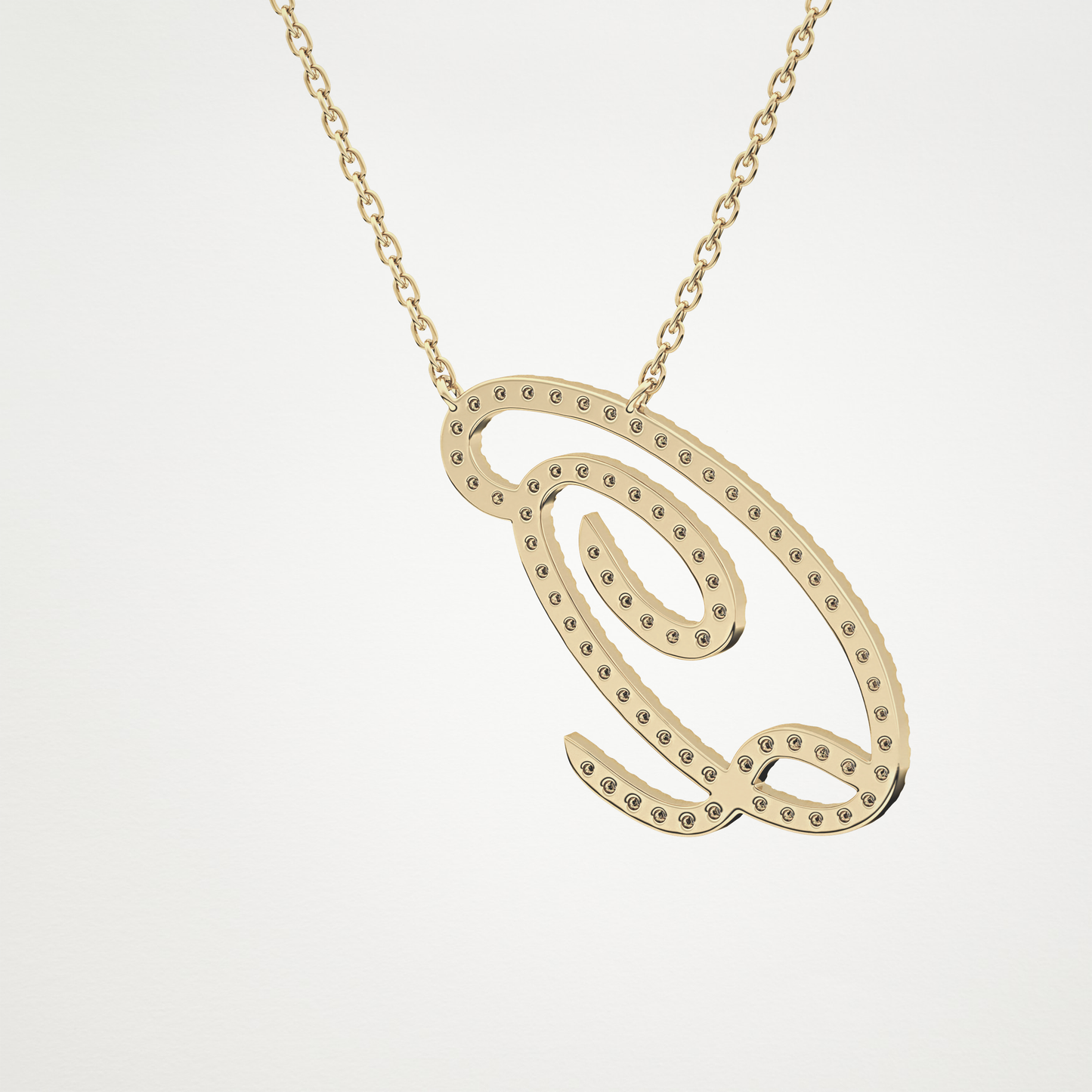 0.187 CT Moissanite Q Shaped Necklace in 14K or 18K Solid Gold – DEF Color, VVS Clarity