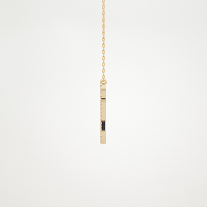 0.187 CT Moissanite Q Shaped Necklace in 14K or 18K Solid Gold – DEF Color, VVS Clarity