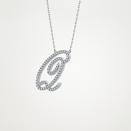 0.187 CT Moissanite Q Shaped Necklace in 14K or 18K Solid Gold – DEF Color, VVS Clarity