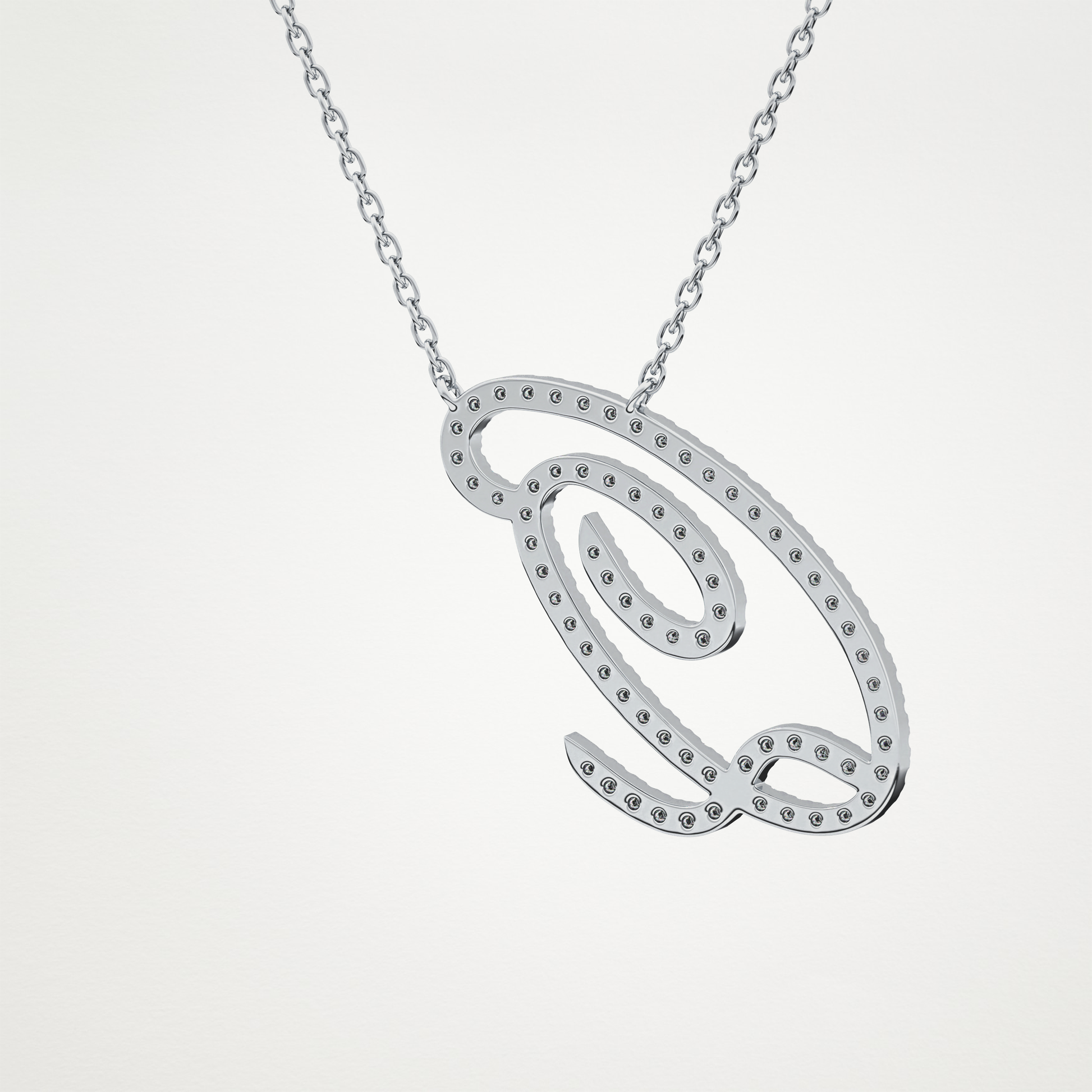 0.187 CT Moissanite Q Shaped Necklace in 14K or 18K Solid Gold – DEF Color, VVS Clarity