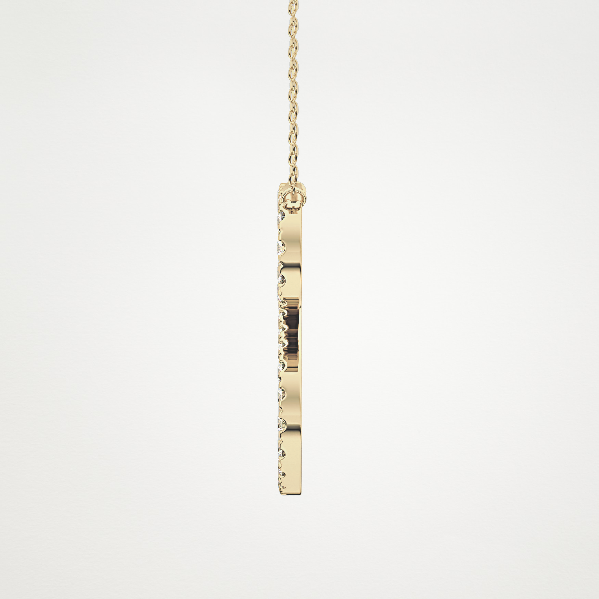 0.585 CT Moissanite S Shaped Necklace in 14K or 18K Solid Gold – DEF Color, VVS Clarity