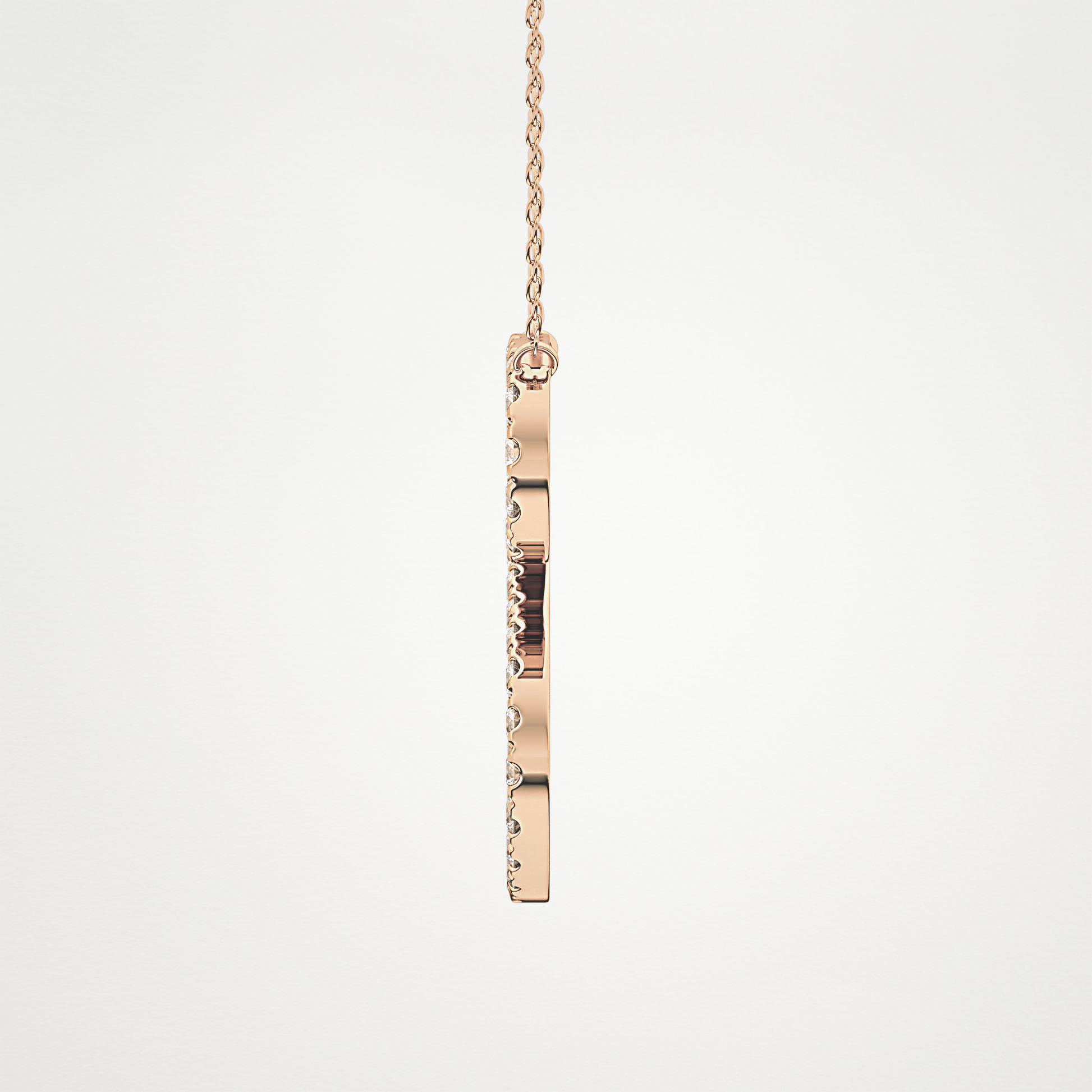 0.585 CT Moissanite S Shaped Necklace in 14K or 18K Solid Gold – DEF Color, VVS Clarity