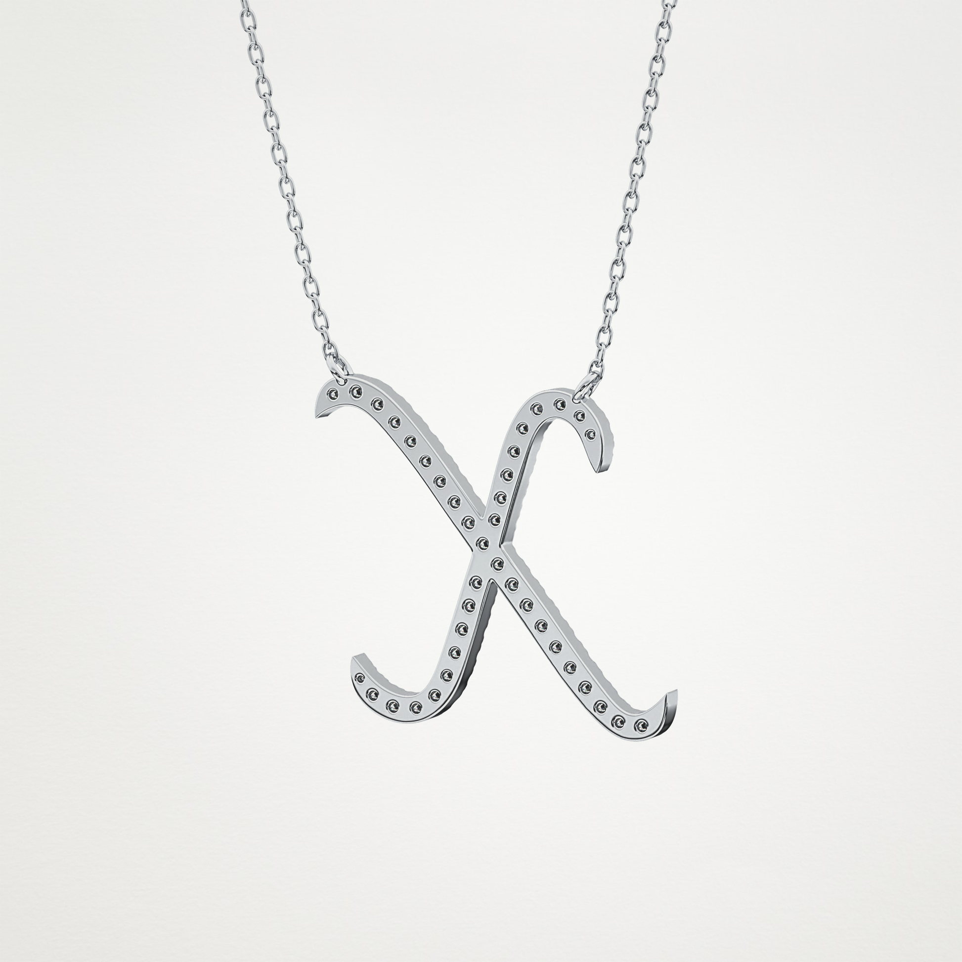 0.133 CT Moissanite X Shaped Necklace in 14K or 18K Solid Gold – DEF Color, VVS Clarity