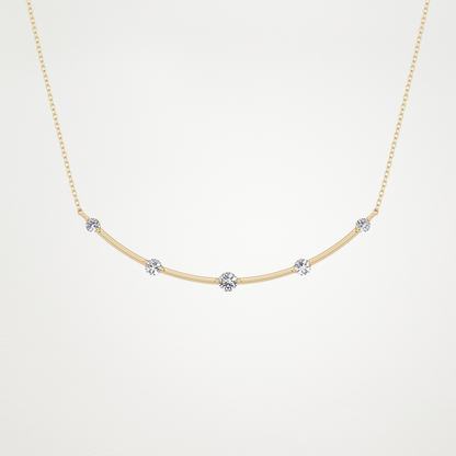 0.31 CT Moissanite Smily Shaped Necklace in 14K or 18K Solid Gold – DEF Color, VVS Clarity