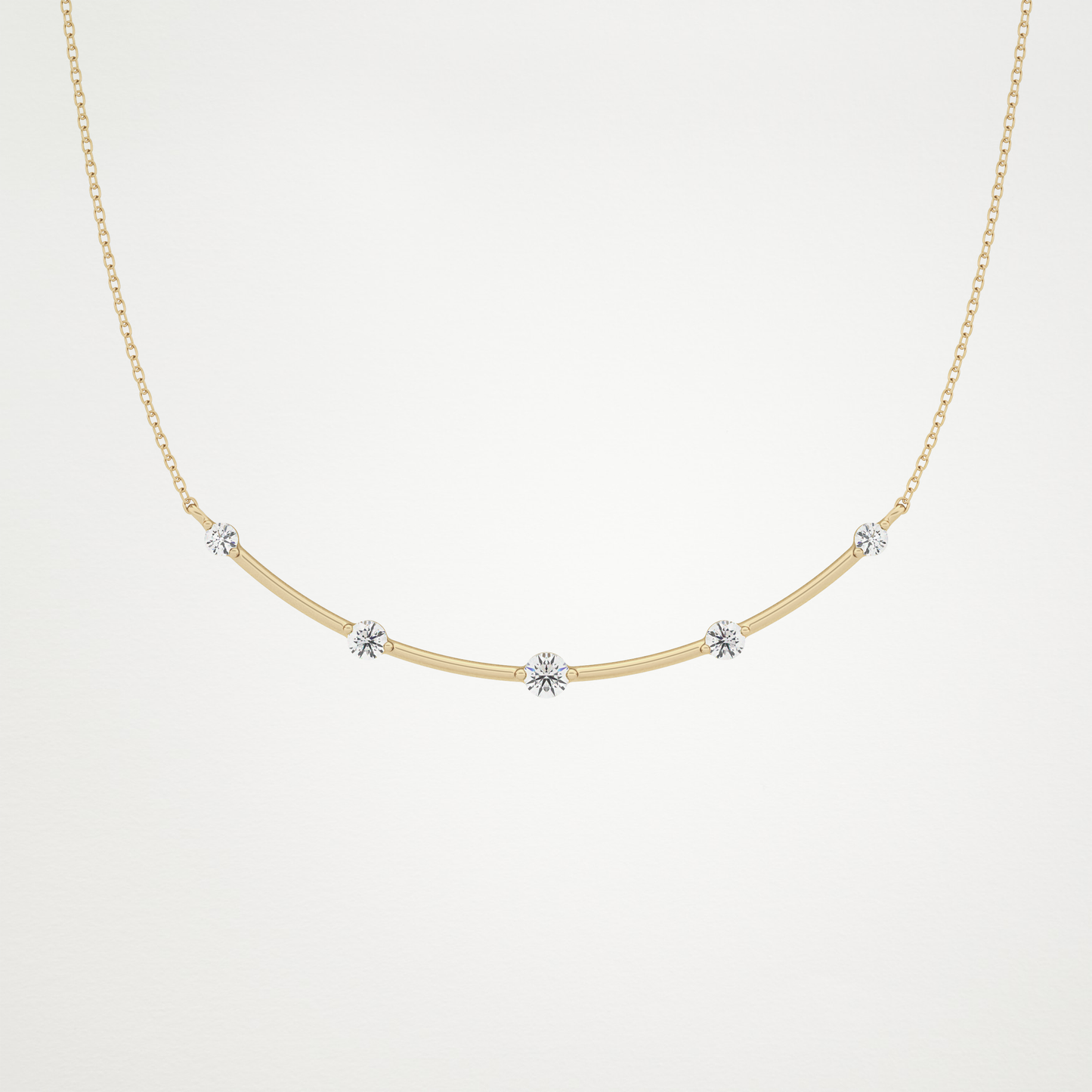 0.31 CT Moissanite Smily Shaped Necklace in 14K or 18K Solid Gold – DEF Color, VVS Clarity