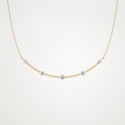0.31 CT Moissanite Smily Shaped Necklace in 14K or 18K Solid Gold – DEF Color, VVS Clarity