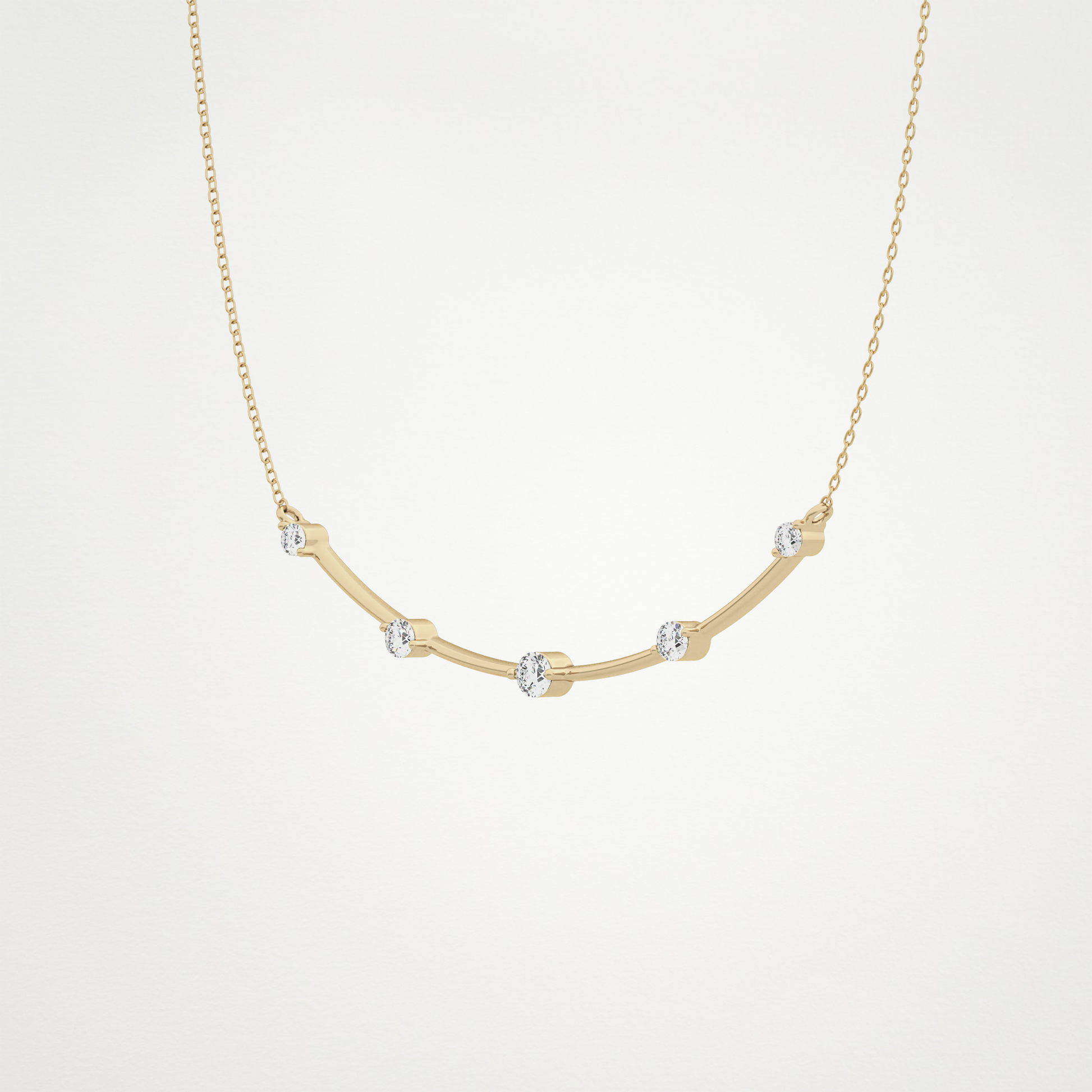 0.31 CT Moissanite Smily Shaped Necklace in 14K or 18K Solid Gold – DEF Color, VVS Clarity