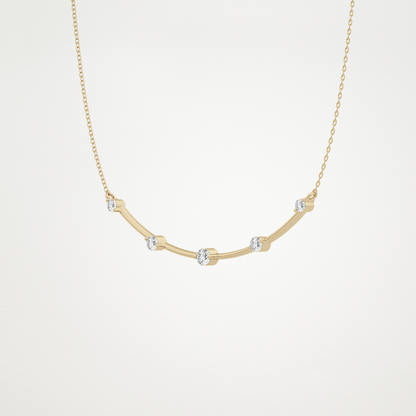 0.31 CT Moissanite Smily Shaped Necklace in 14K or 18K Solid Gold – DEF Color, VVS Clarity