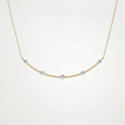 0.31 CT Moissanite Smily Shaped Necklace in 14K or 18K Solid Gold – DEF Color, VVS Clarity