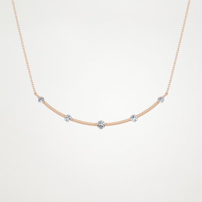 0.31 CT Moissanite Smily Shaped Necklace in 14K or 18K Solid Gold – DEF Color, VVS Clarity