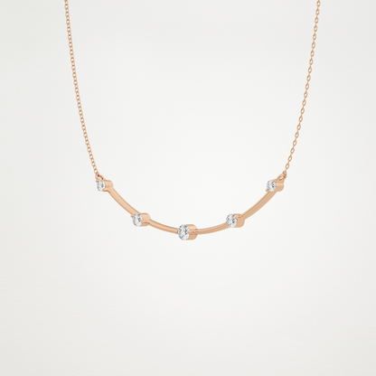 0.31 CT Moissanite Smily Shaped Necklace in 14K or 18K Solid Gold – DEF Color, VVS Clarity