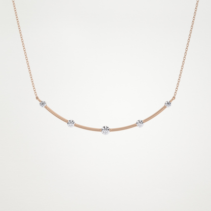 0.31 CT Moissanite Smily Shaped Necklace in 14K or 18K Solid Gold – DEF Color, VVS Clarity