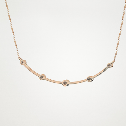 0.31 CT Moissanite Smily Shaped Necklace in 14K or 18K Solid Gold – DEF Color, VVS Clarity