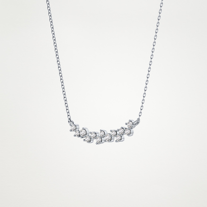 0.241 CT Moissanite Cluster Necklace in 14K or 18K Solid Gold – DEF Color, VVS Clarity